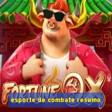 esporte de combate resumo